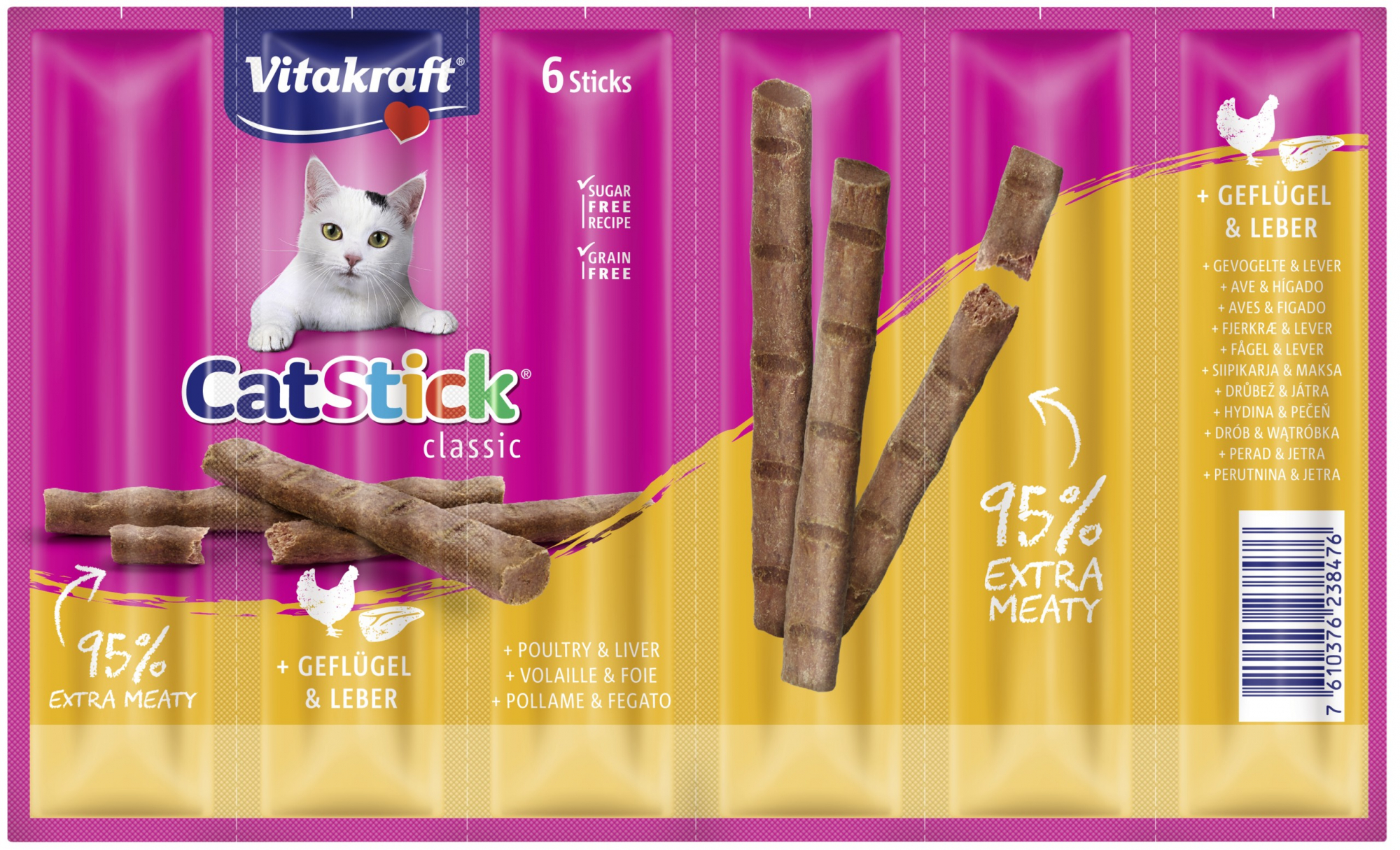 VITAKRAFT Cat-Stick mini - Guloseimas para gatos - vários sabores disponíveis
