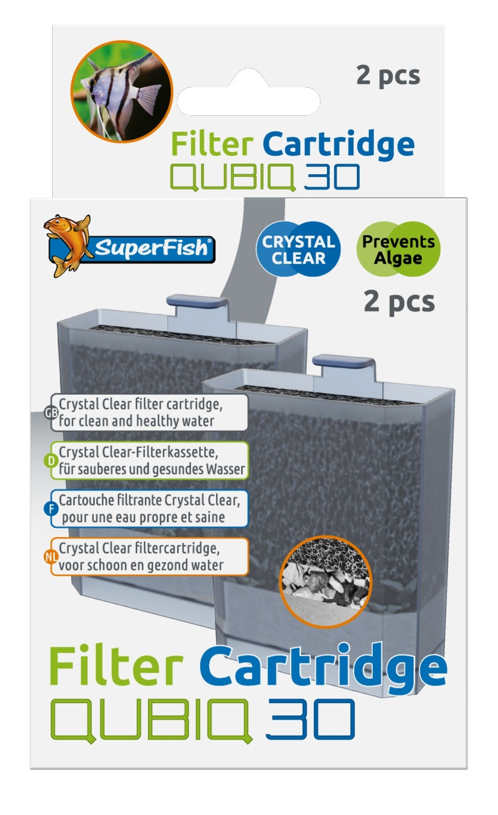 Cartucce Crystal Clear per acquario Qubic