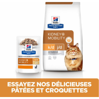 Sachet Repas HILL'S Prescription Diet k/d j/d Kidney+Mobility pour Chat au Poulet