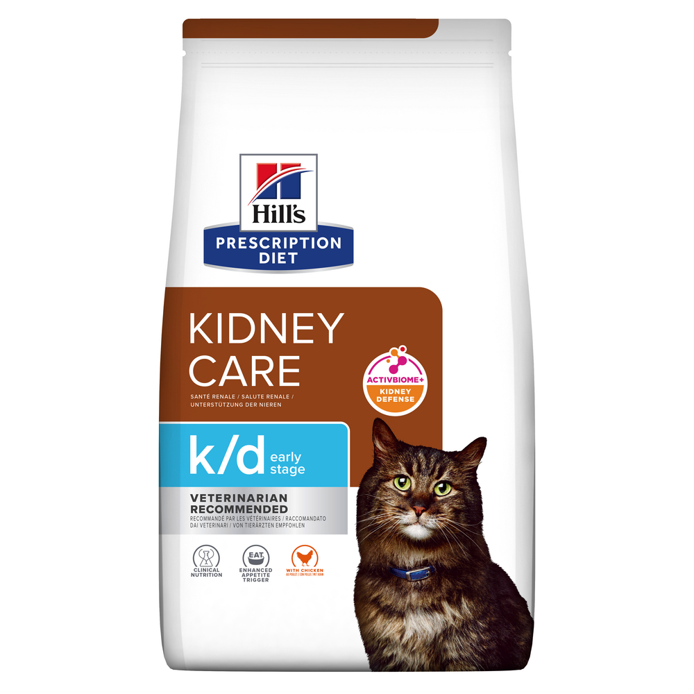 Hill's Prescription Diet k/d Kidney Early Stage ração seca para gato de frango