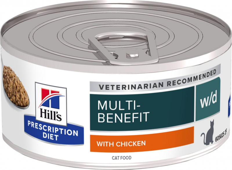 Hill's Prescription Diet w/d lata de pollo para gato