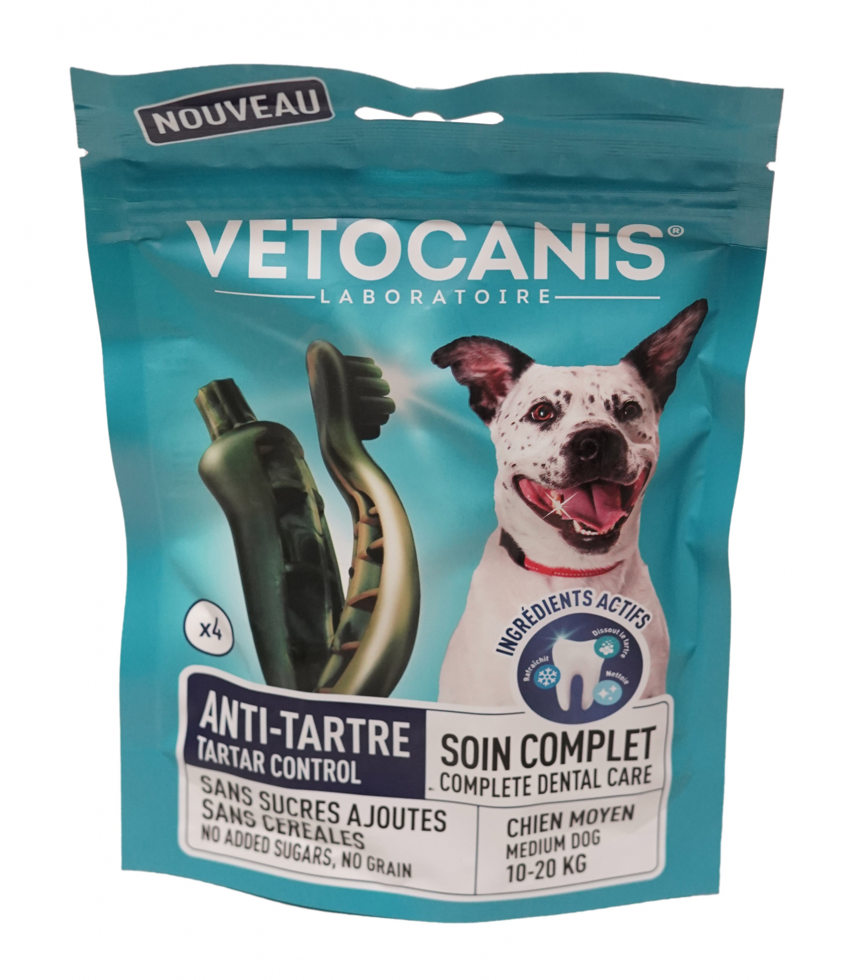 VETOCANIS Snack anti-tártaro para cão de porte médio x 4