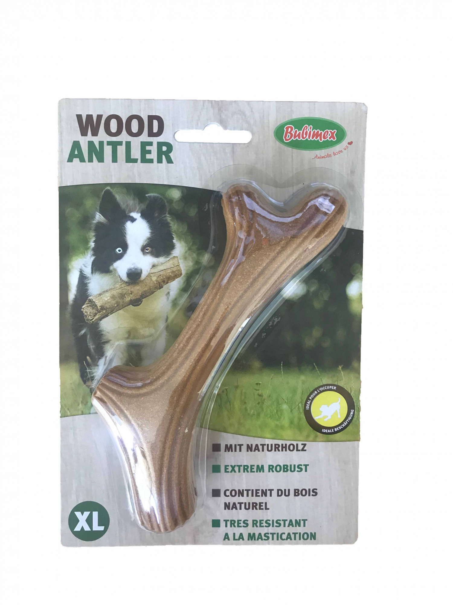 Brinquedo dentário Bubimex Wood Antler - vários tamanhos disponíveis