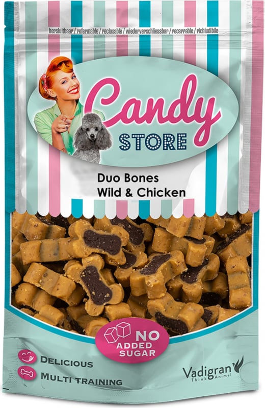 Friandise chien candy duo bones gibier & poulet