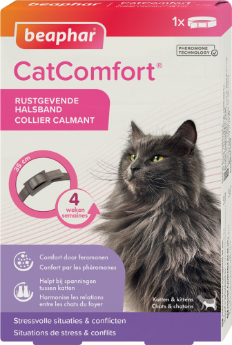 Collier chat marron - Phéromones - Anti-conflit pour chat - Anti-stress -  Rassurant 