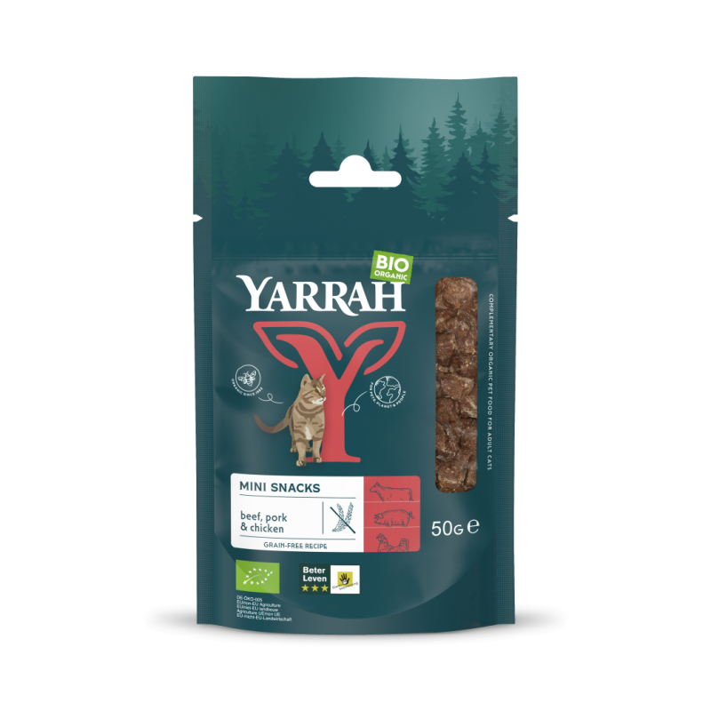 YARRAH Mini snacks voor katten - 50g