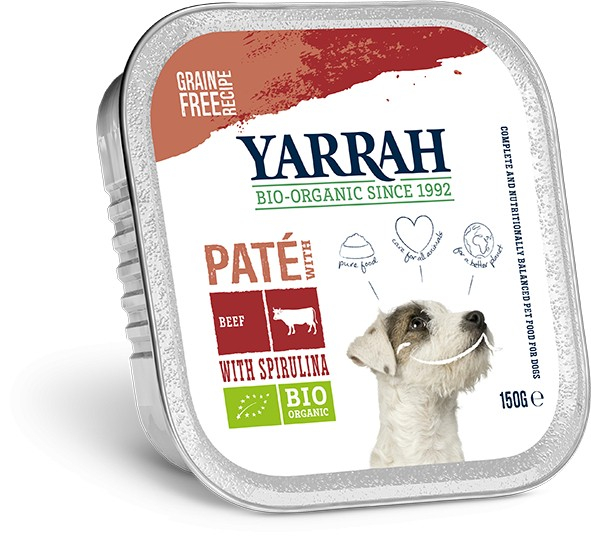 YARRAH Multipack 6x150g de patês para cão com carne bovina, sem cereais