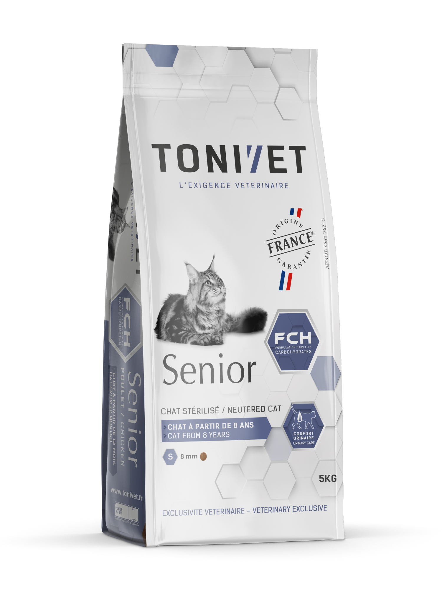 TONIVET Senior para gato sénior ou gato sénior esterilizado