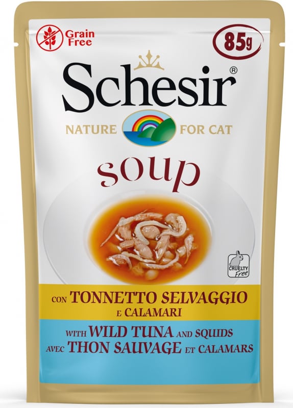 Schesir Soup Deliciosa sopa sin cereales para gatos