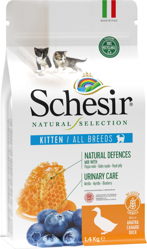 Schesir Natural Selection Chaton Canard Riz Complet
