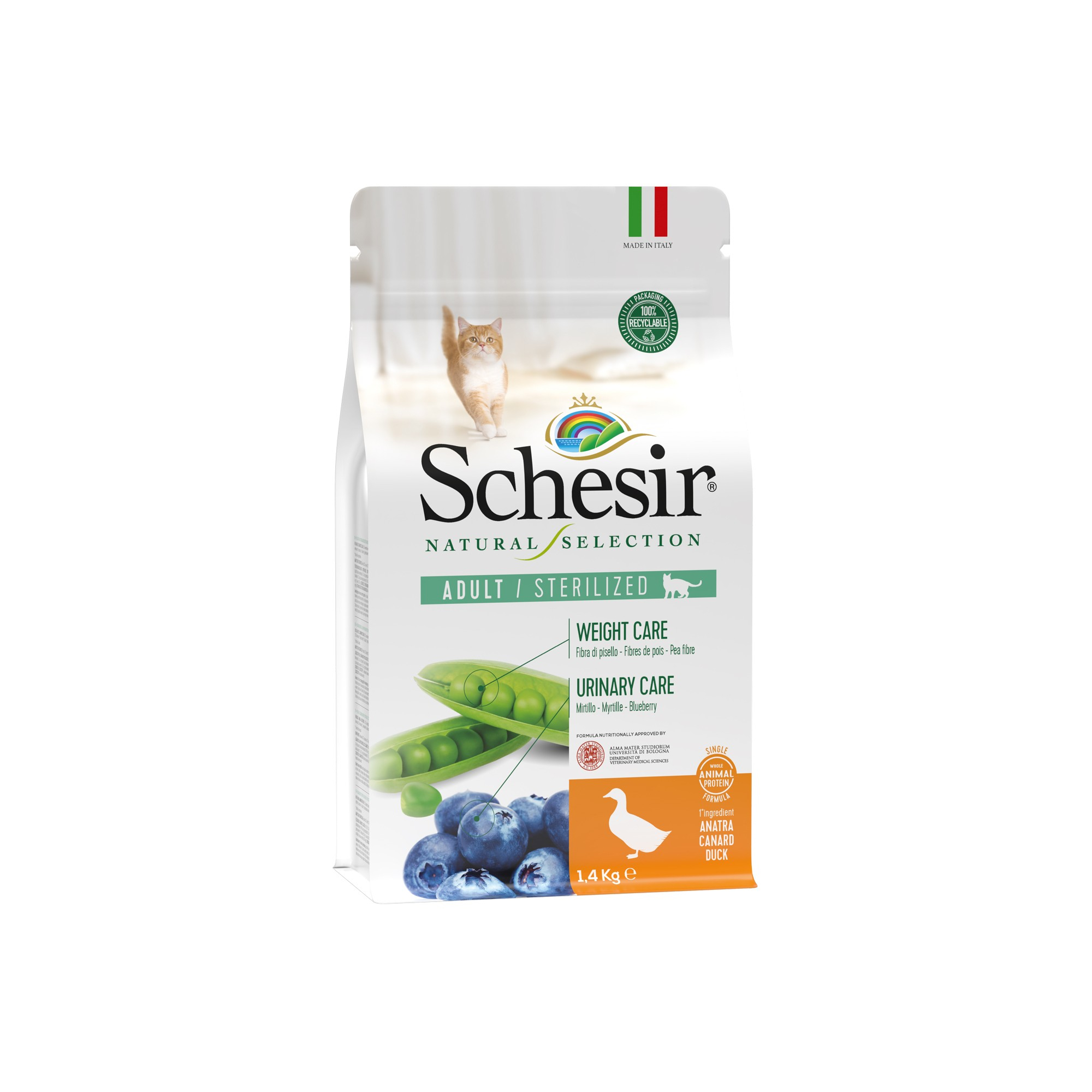 Schesir Natural Selection Adult Sterilized Monoproteico Pato
