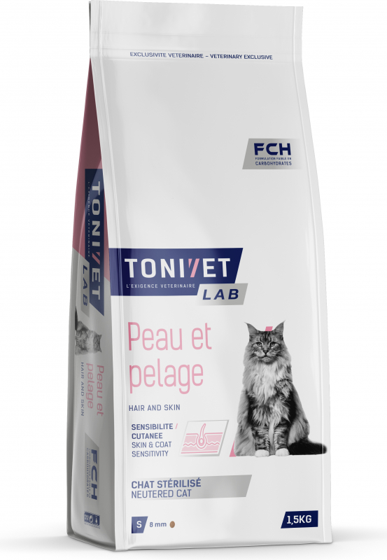 TONIVET LAB Adulte Peau et Pelage para gatos com sensibilidade cutânea