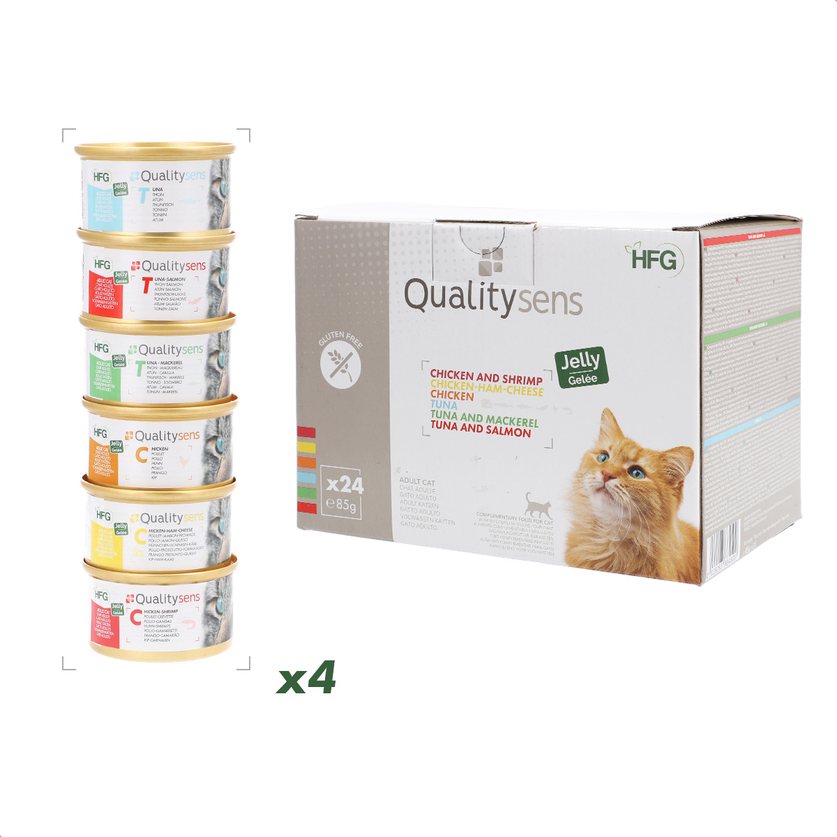QUALITY SENS HFG Multipack Jelly Natvoer in gelei Cat & Kitten