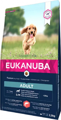 Eukanuba Dog Adult Small & Medium, zalm & gerst