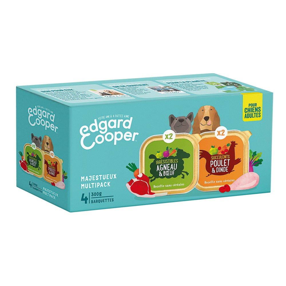 Edgard & Cooper Multipack Natürliches Getreidefreies Nassfutter für erwachsene Hunde