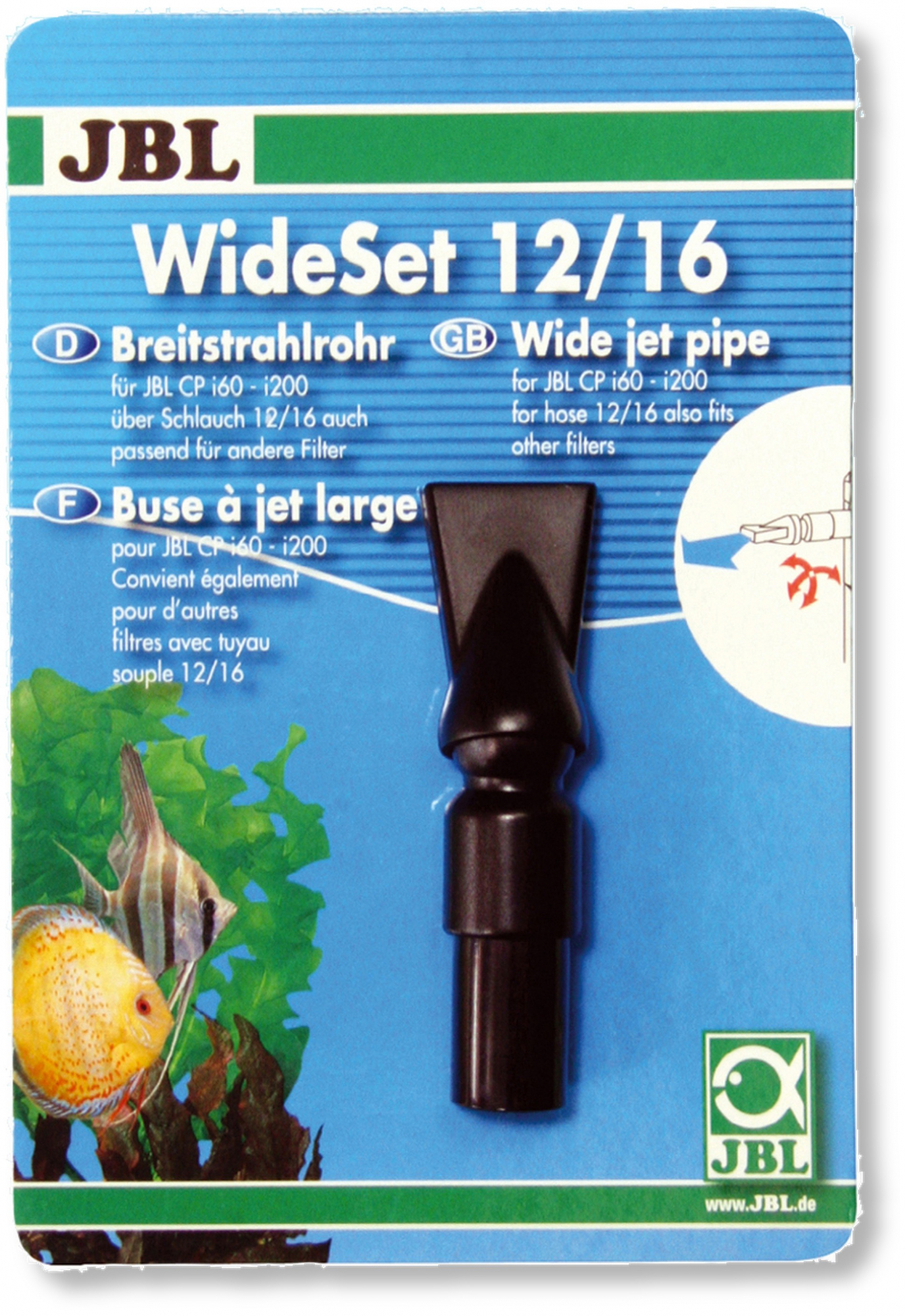 JBL WideSet 12/16, Tubo de chorro ancho 12/16mm