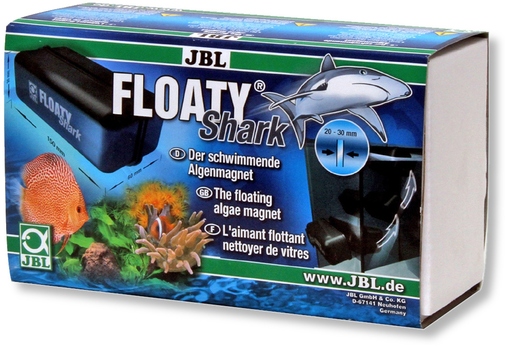 JBL Schwimmender Reinigungsmagnet Floaty Shark