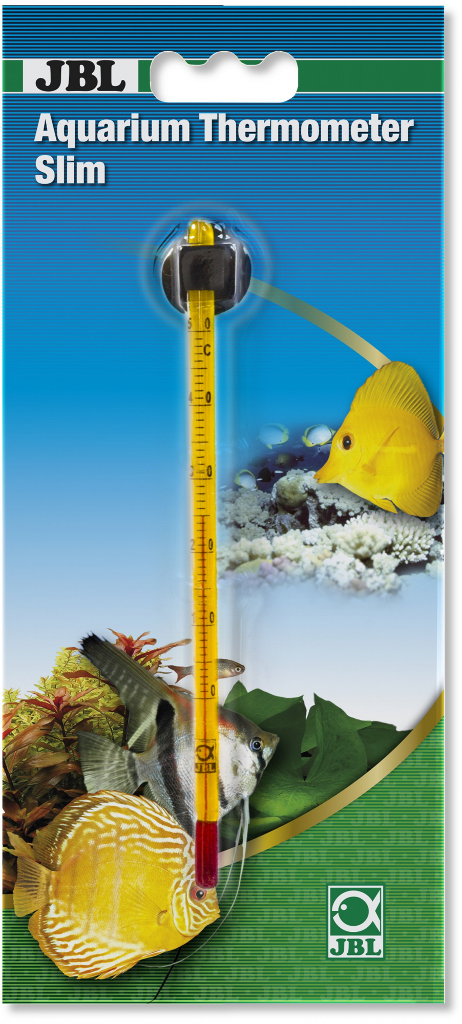 JBL Aquarium Thermomètre Slim +, Thermomètre fin en verre