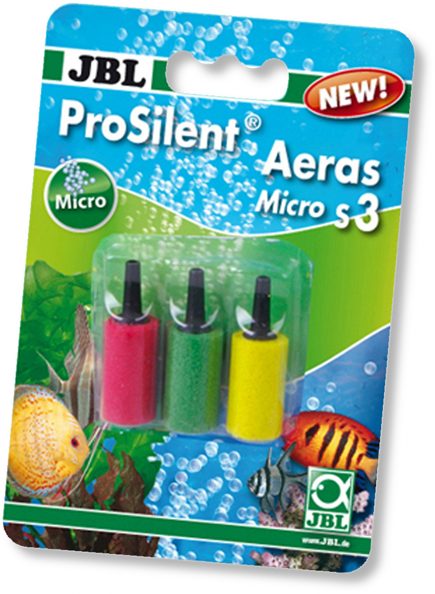 JBL ProSilent Aeras Micro S3 farbige Diffusoren für feine Luftblasen in Aquarien