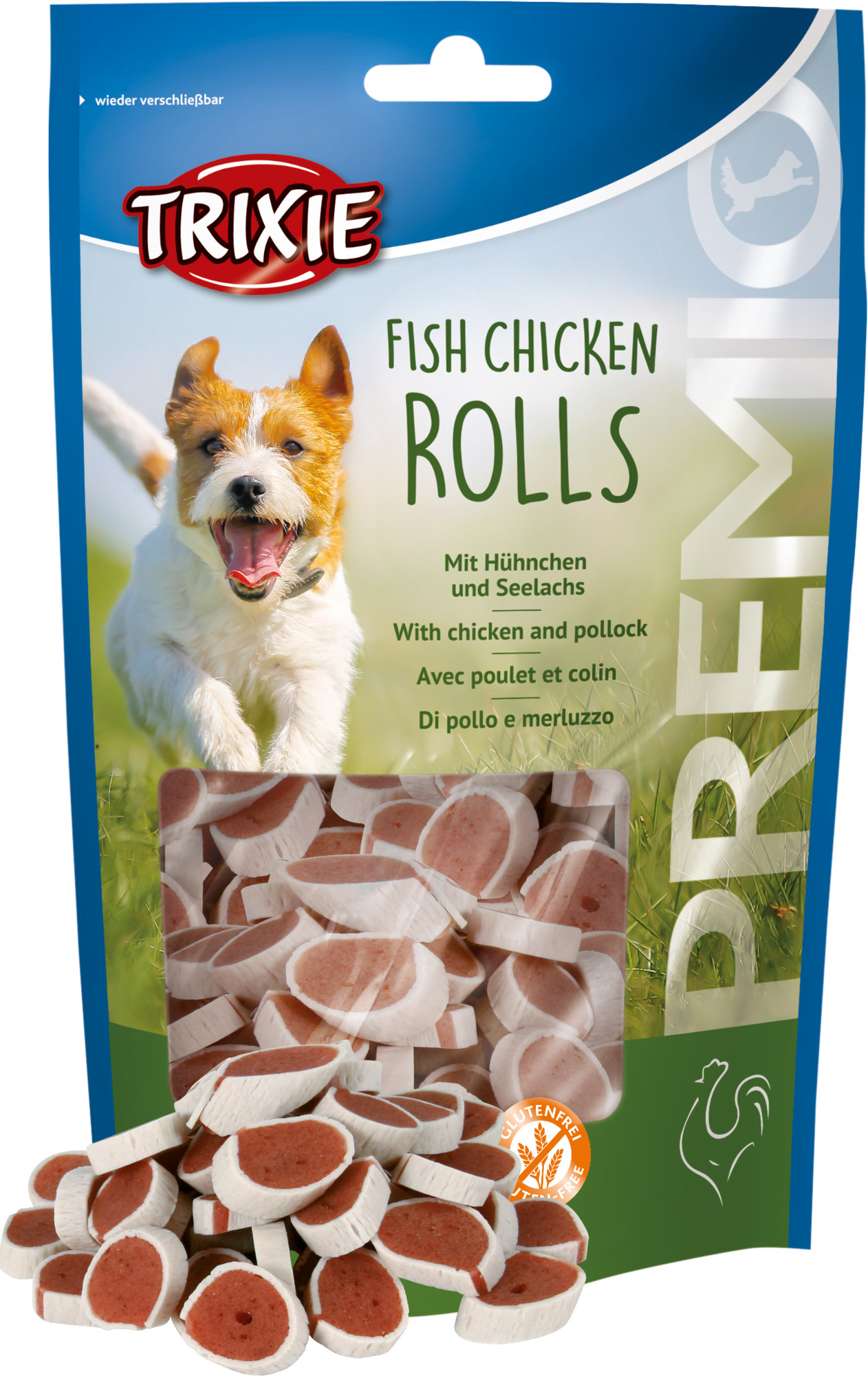 Premio Rolls pollo y merluza Snacks para perros