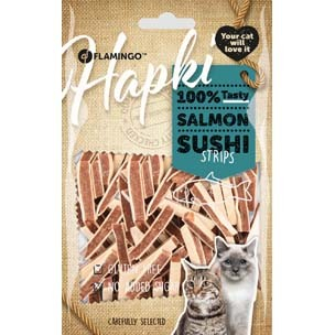 Golosinas para gatos HAPKI tiras de salmón sin azúcar sin gluten