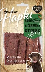 Friandise pour chien HAPKI Lamelles de Cerf - Sans sucre et sans gluten