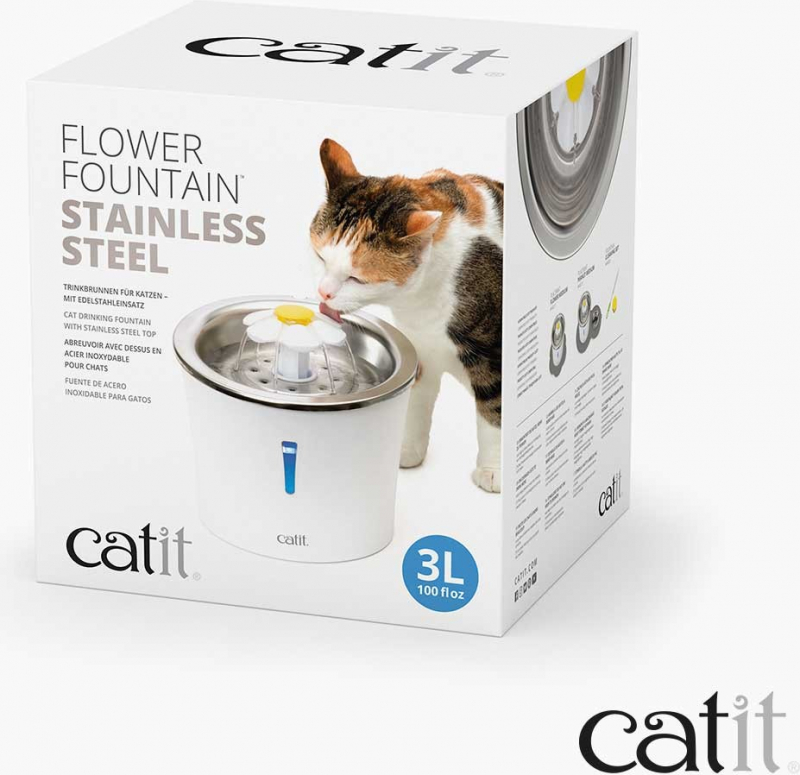 Catit Flower Fountain Inox - 3L - fontaine à eau pour chien et chat