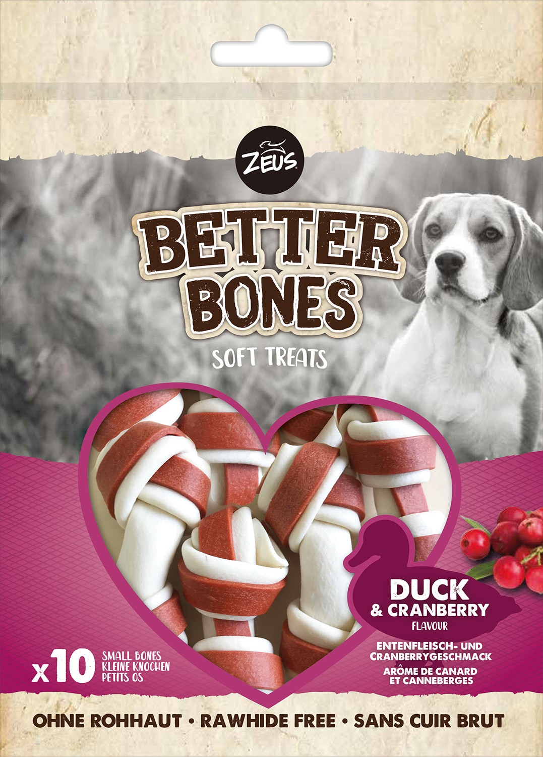 Zeus Better Bones - Golosinas en forma de pequeños huesos para perros x 10