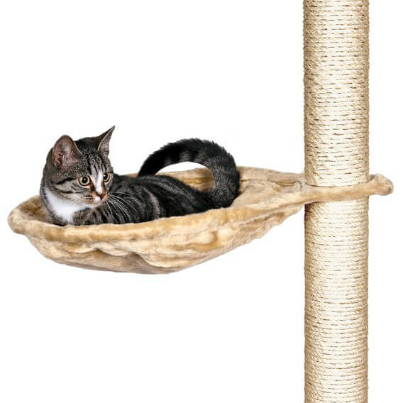 Hangmat-nest voor krabpaal, beige voor de kat