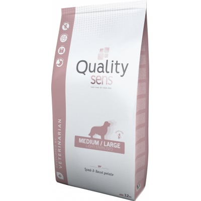 QUALITY SENS Sans Céréales Agneau Light/Sterilised Medium & Large pour chien adulte