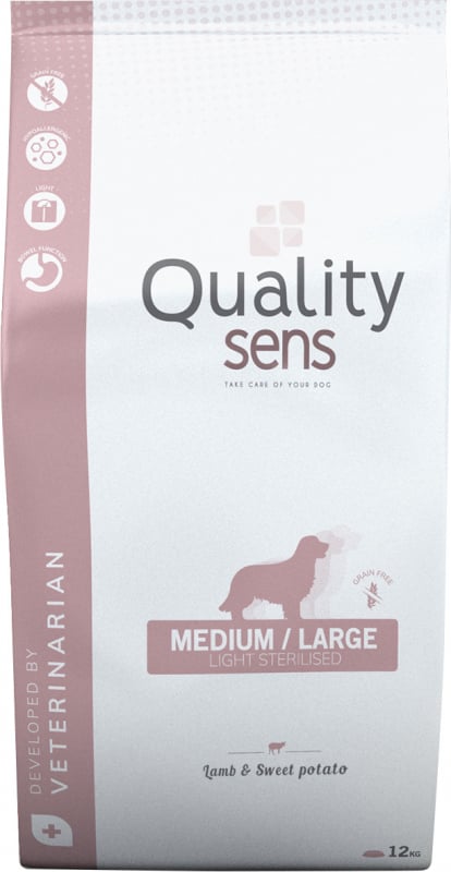 QUALITY SENS Senza cereali Light/Sterilised Medium & Large per cane adulto
