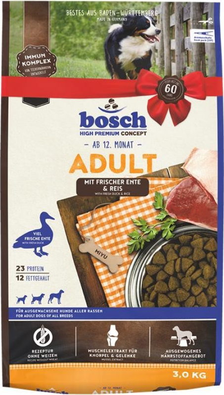 BOSCH Dog Adult, eend & rijst