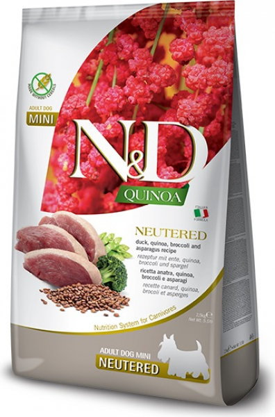 FARMINA N&D Mini Quinoa Ente für sterilisierte Hunde
