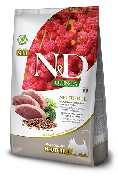 FARMINA N&D Quinoa Pato para perros esterilizados mini