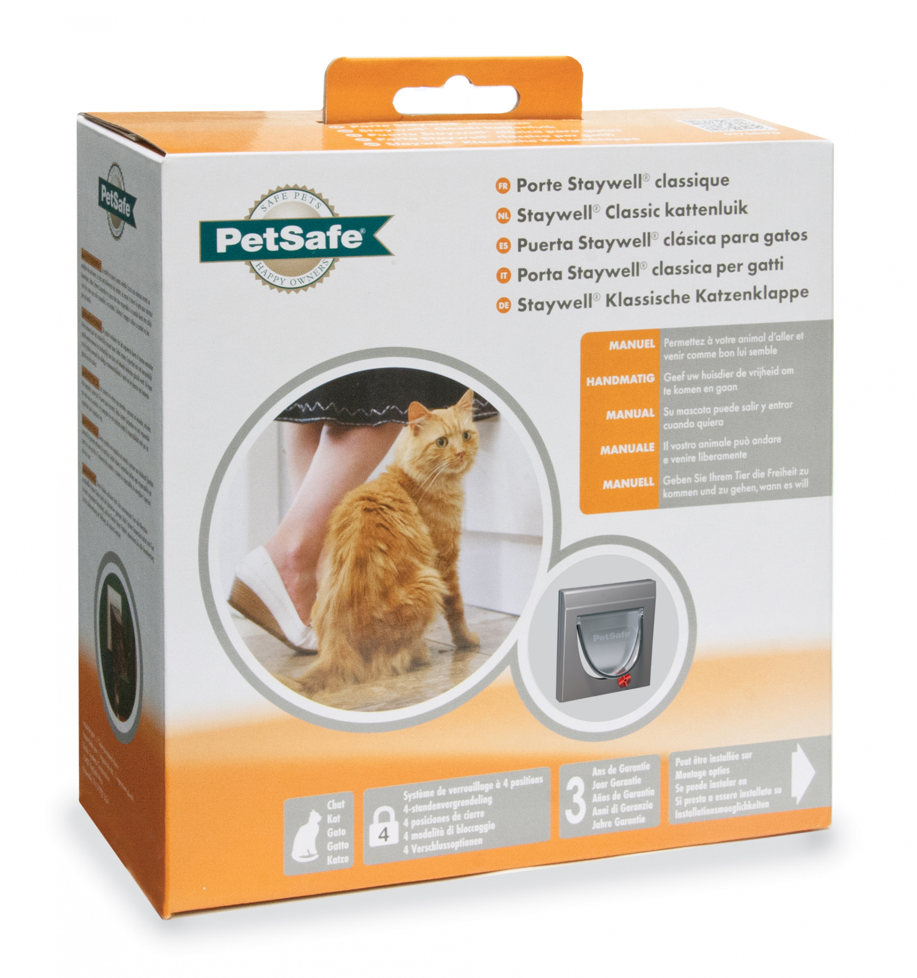 Staywell Katzenklappe PetSafe 4 Einstellungen grau