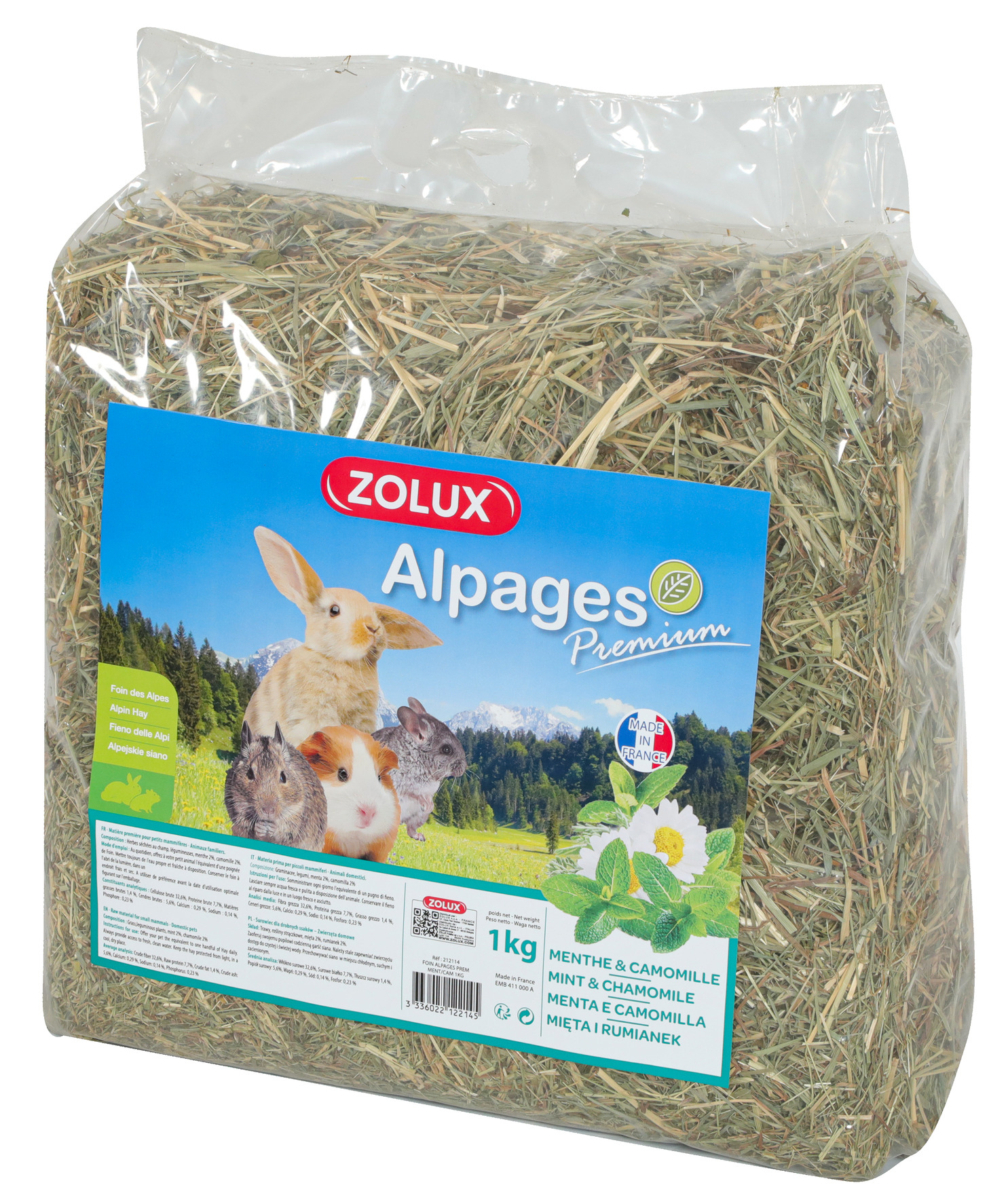 Premium Alpenhooi Zolux met munt en kamille