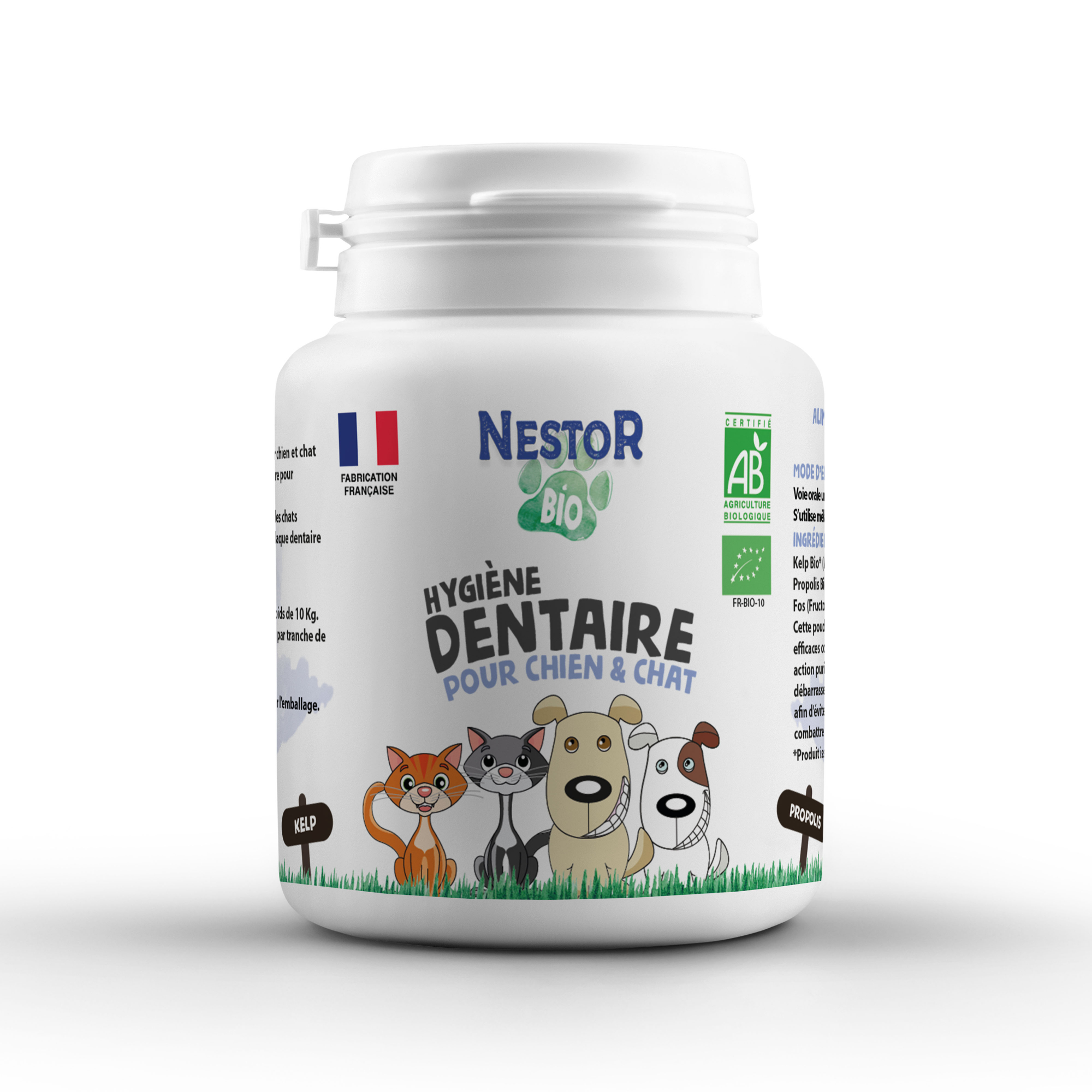NESTOR BIO Ergänzungsfutterpulver Zahnhygiene für Katzen und Hunde