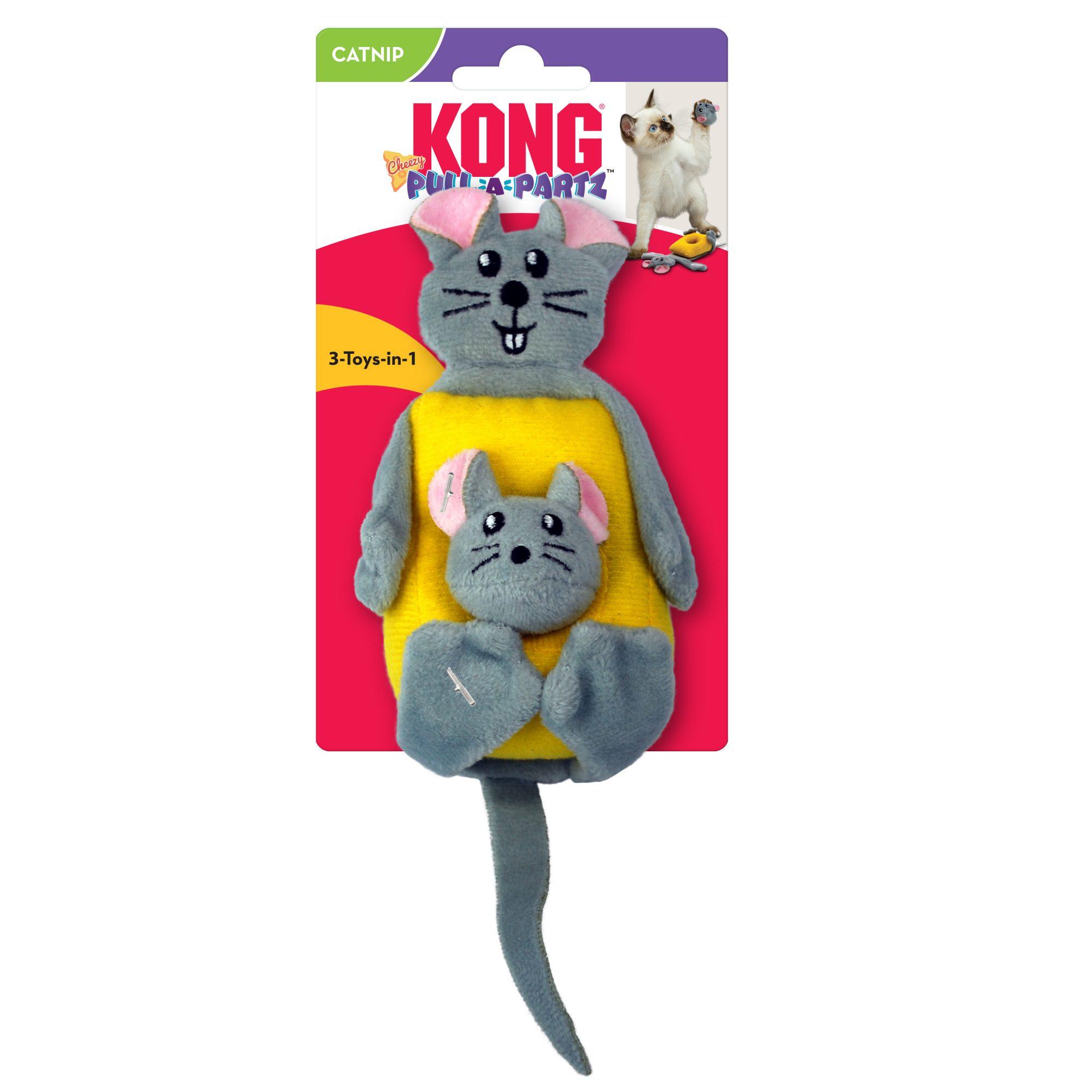 KONG Pull-a-partz Cheezy per gatti