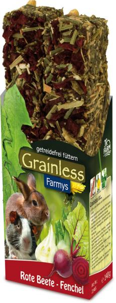 JR FARM Grainless Farmys finocchio con barbabietola per conigli nani e roditori 140g