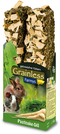 JR FARM Grainless Farmys dille pastinaak voor dwergkonijnen en knaagdieren 140g