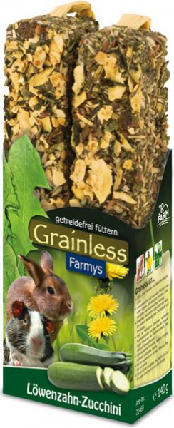 JR FARM Grainless Farmys Courgette et Pissenlit pour lapins nains et rongeurs 140g