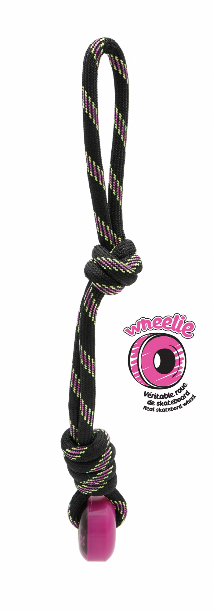 Brinquedo corda de atirar para cão, preta 40 cm Tyrol Wheelies